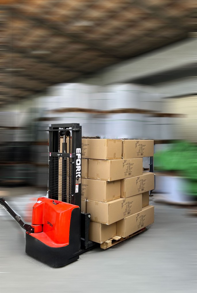 Forklift transporting goods Forklift transporting goods